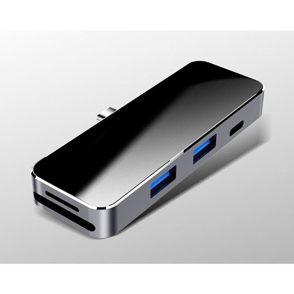 USB Type C 6-in-1 Hub Charging Dock Includes USB 3.0, PD, TF, SD, & HDMI Ports - Picture 1 of 6